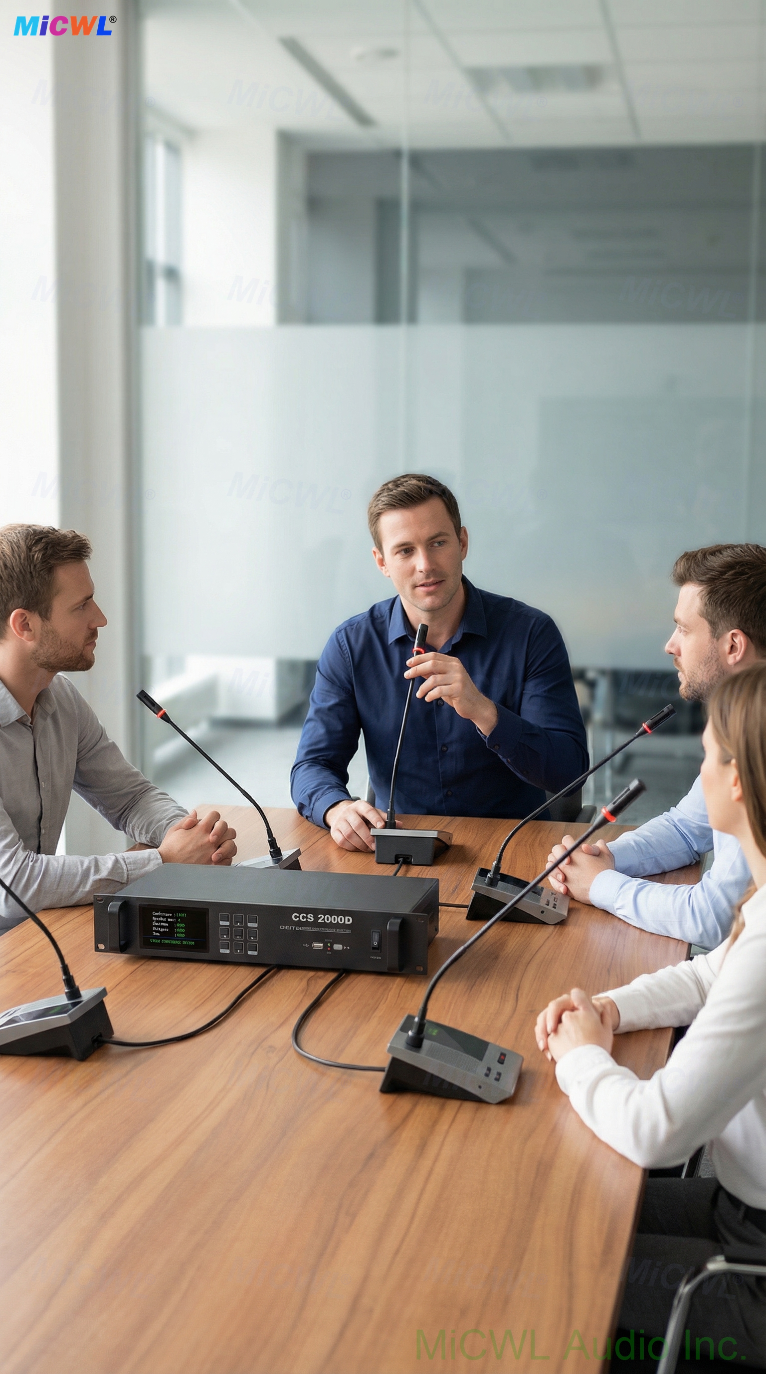 Stable Desktop Conference Microphone Unit with Metal Gooseneck
